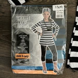 Trouble maker prisoner Halloween costume for girl size XL 14-16yo